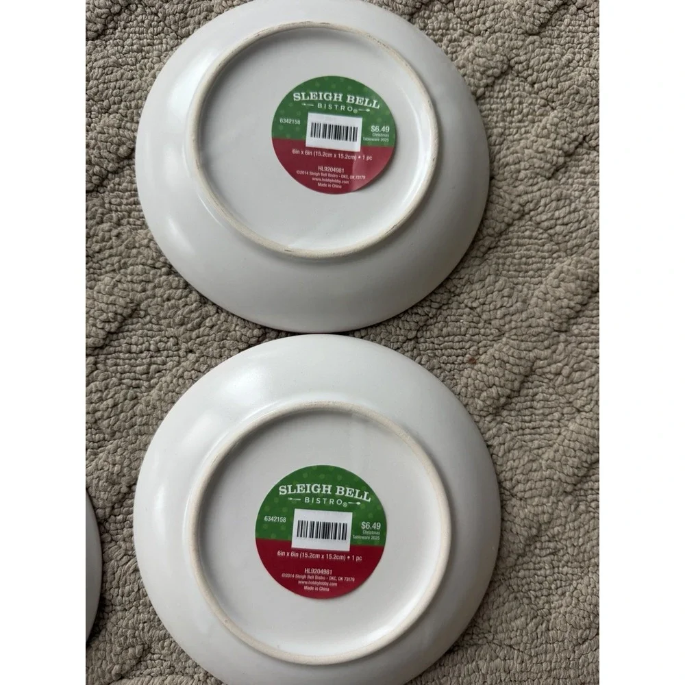 4 I WOOF YOU A MERRY CHRISTMAS Appetizer Plates 6